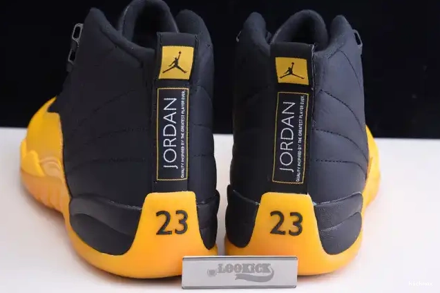 Rep MAX Gold University Air Jordan 12 130690-070 Black Retro 0416